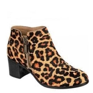 New Women's Leather Rowan Block Heel Fur Boots By Michael Shannon